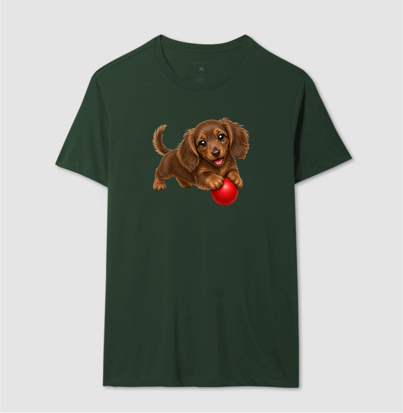 Dachshund Pelo Longo Marrom - Desenho Animado - Imagem 12