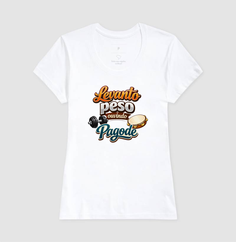 camiseta levanto peso ouvindo pagode - Imagem 5