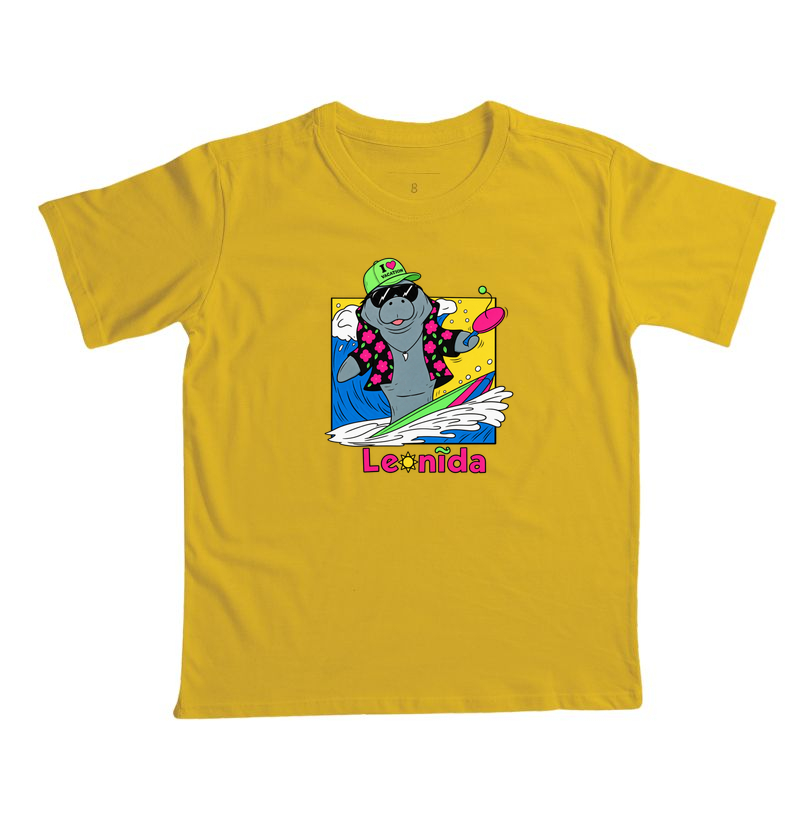 Camiseta Infantil GTA 6 Jason – Leonida Surf com Peixe Boi / Manatee - Imagem 2