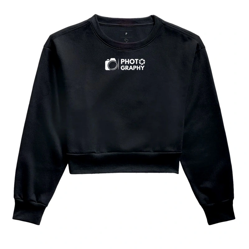 Moletom cropped feminino, photo graphy - Imagem 2