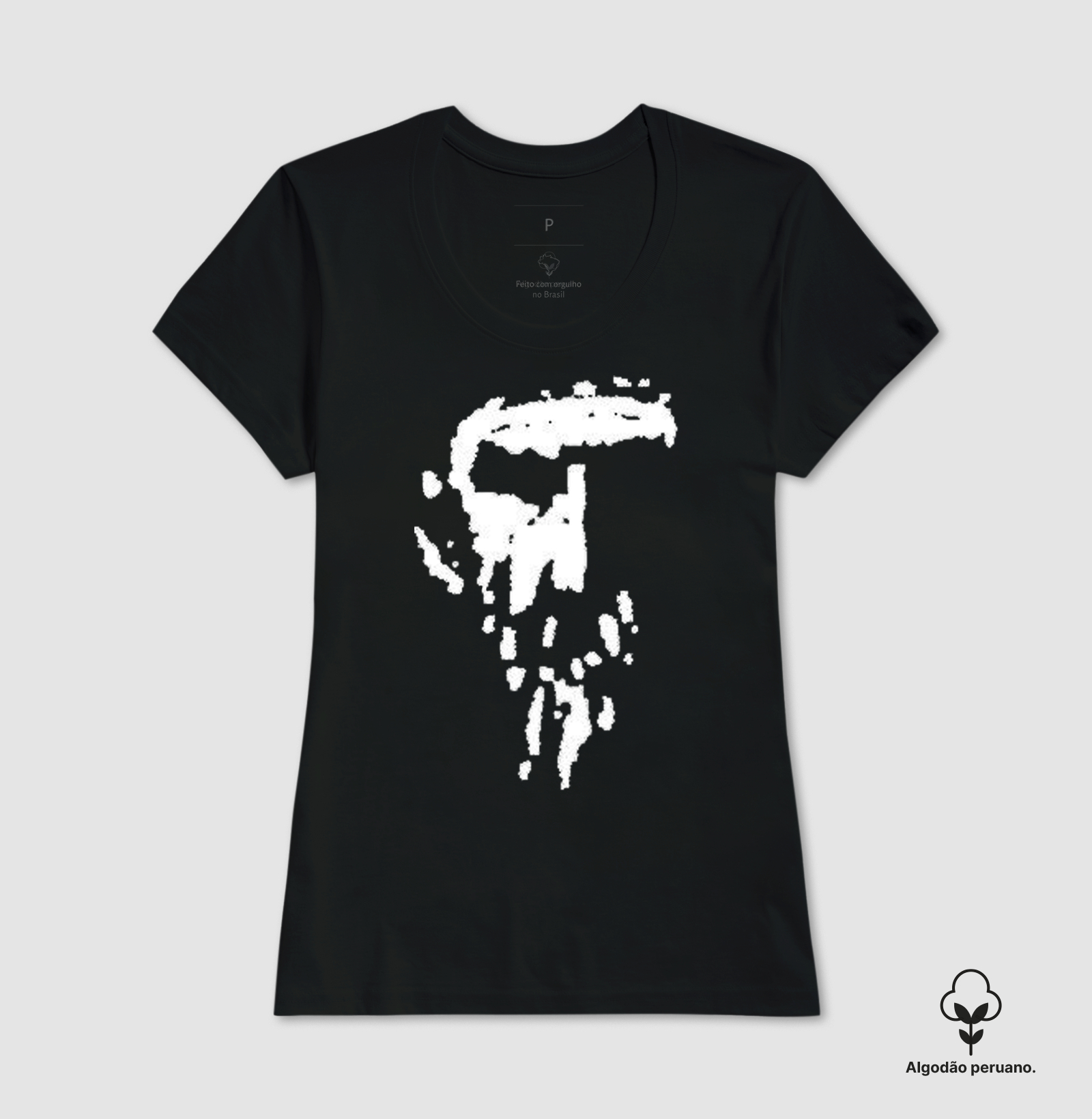 Camiseta Algodão Peruano Tanguis Liev Tolstoi Preta  - Imagem 3