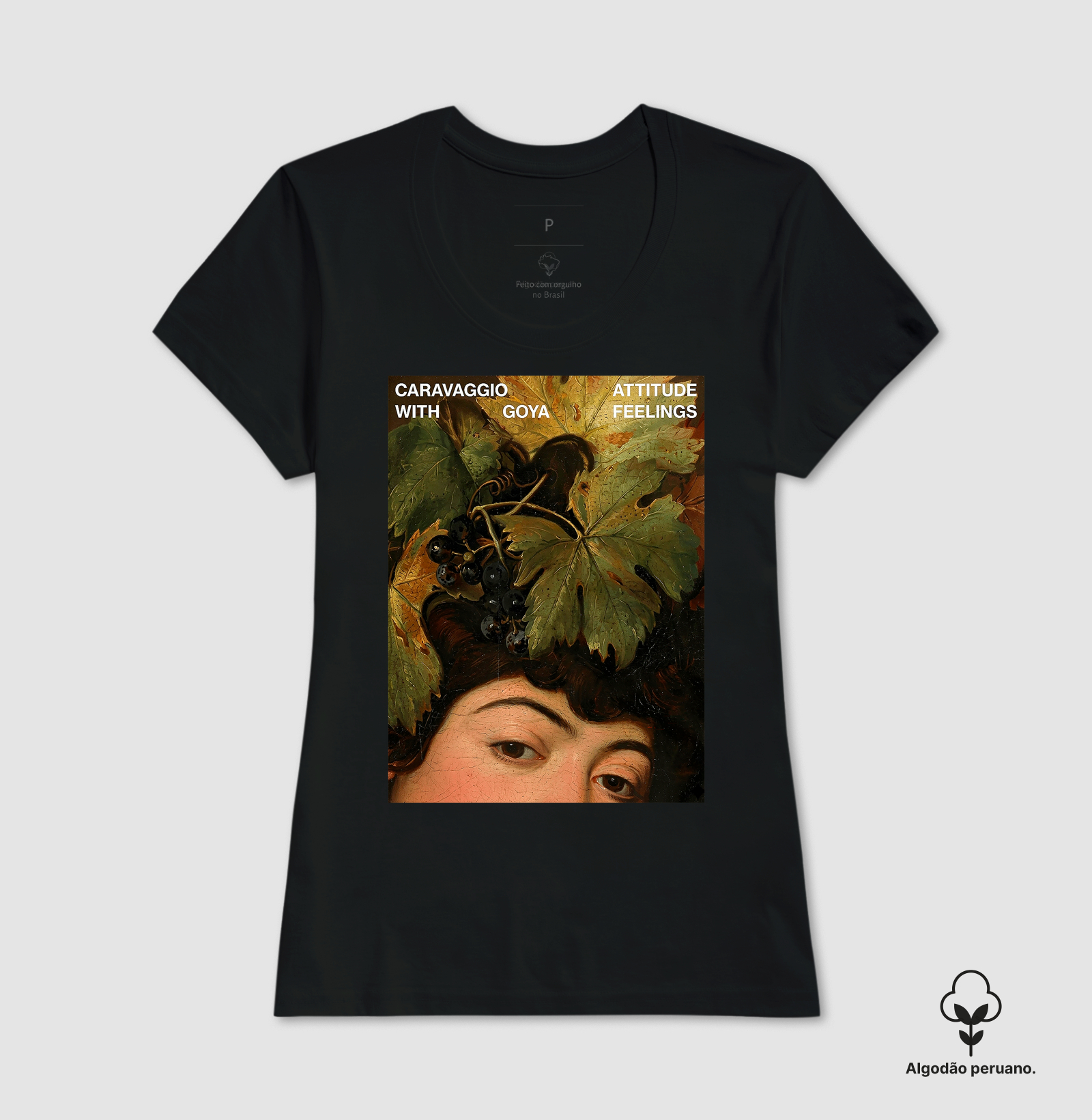 Camiseta Algodão Peruano Caravaggio Baco Attitude Feelings - Imagem 2
