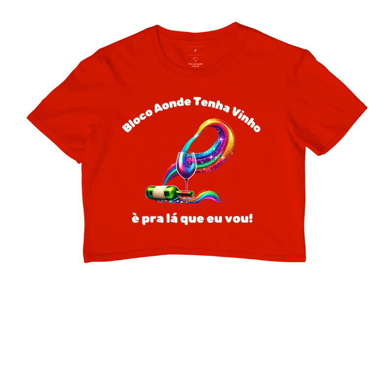 Camiseta Cropped Bloco do Vinho - Imagem 7