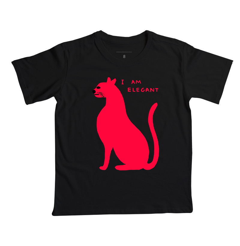 Camiseta Infantil Branca Gatinho I Am Elegant  - Imagem 2