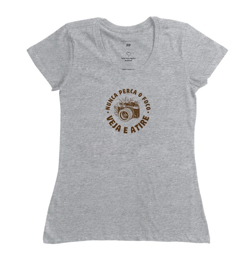 Camiseta nunca perca o foco veja e atire - Imagem 8