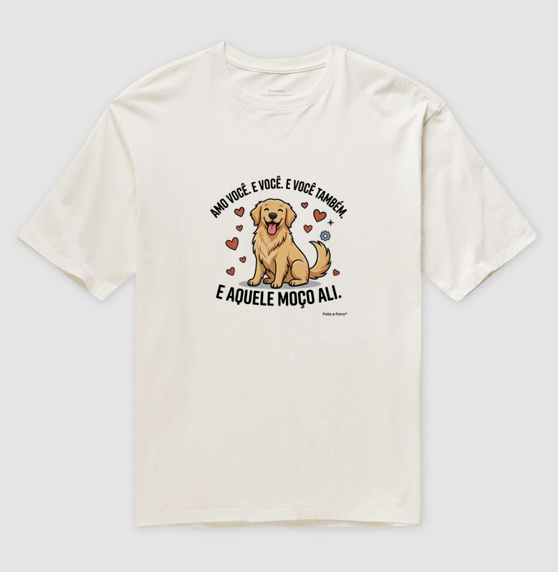 CAMISETA OVERSIZED GOLDEN RETRIEVER AMO - Imagem 4