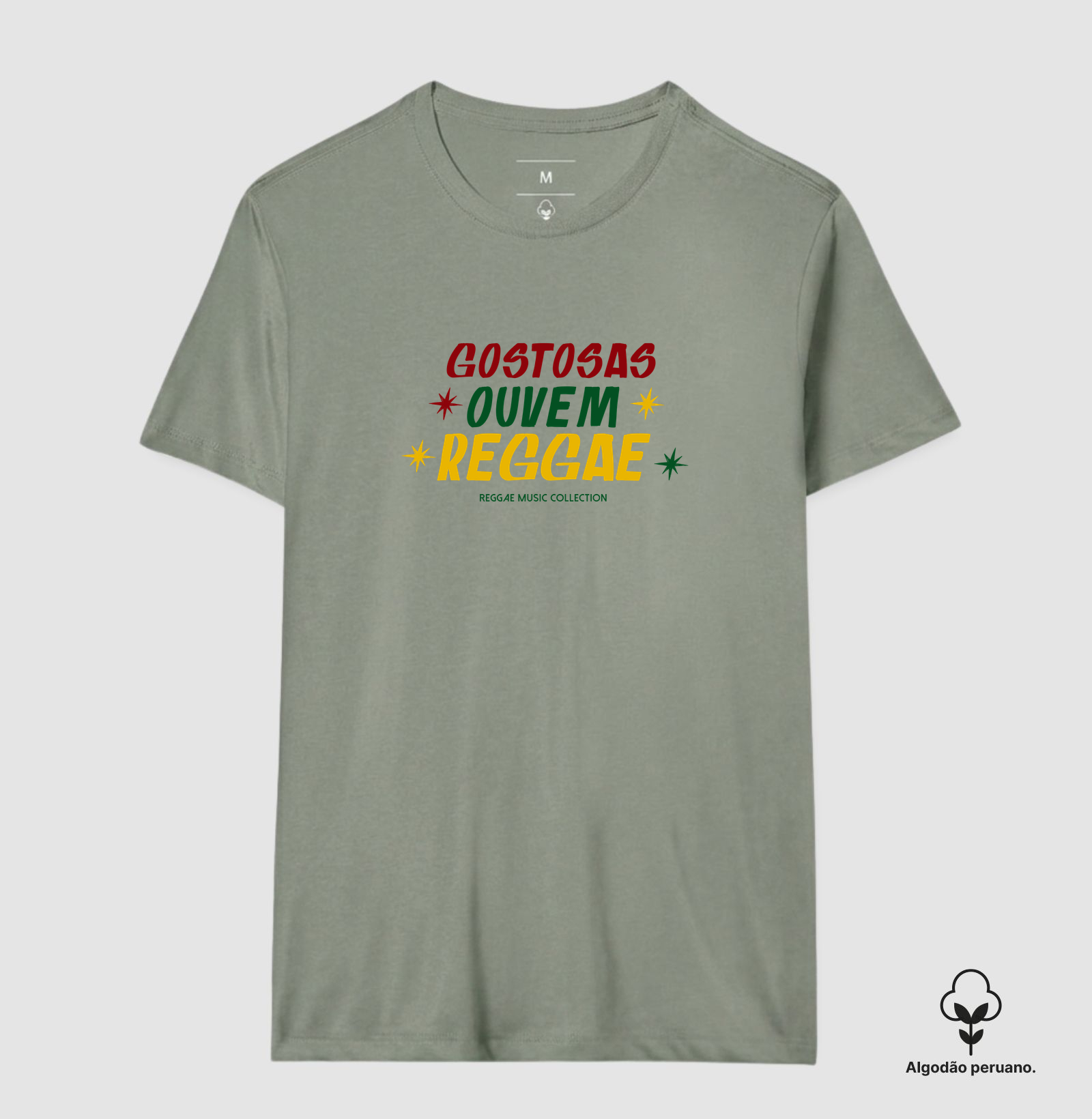 Camiseta Gostosas Ouvem Reggae! Coleção Reggae.  Masculino e feminino. Algodão Peruano. - Imagem 5