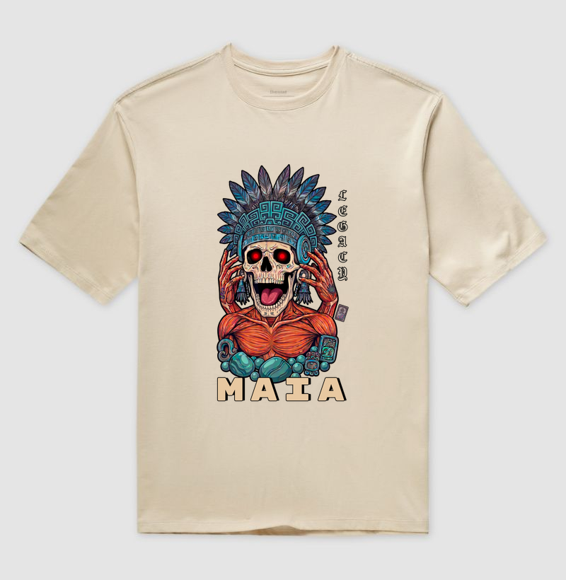 Camiseta Oversized Maia Caveira | Gizé — Aion Abstract - Imagem 3