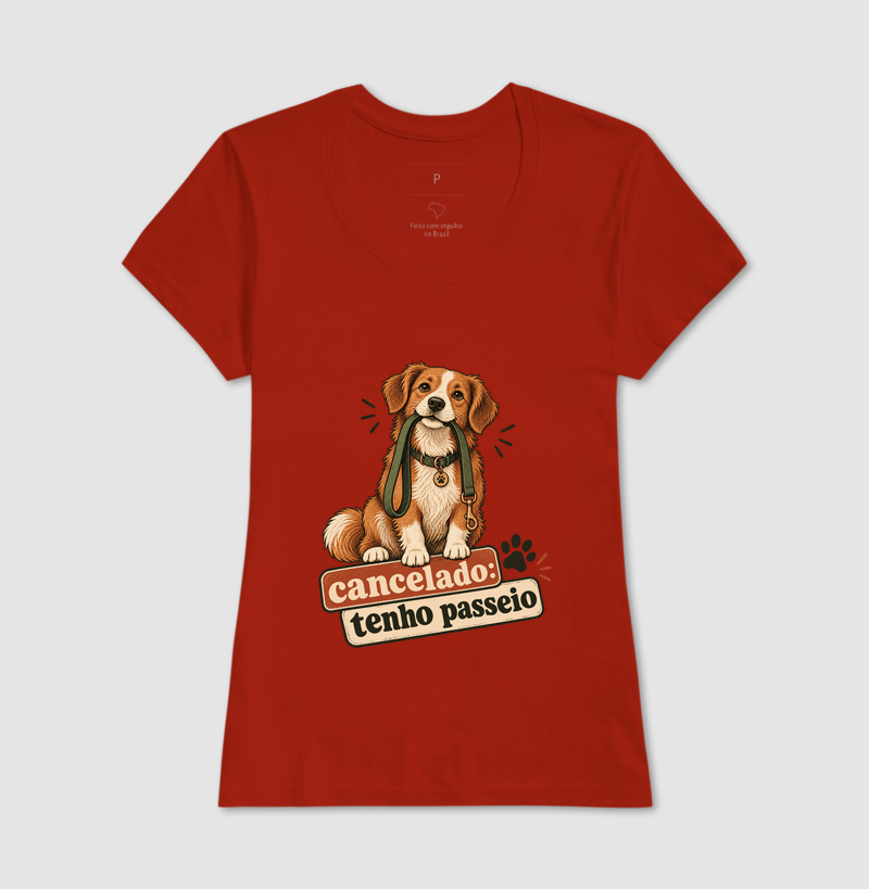 Camiseta Cachorro Engraçada "cancelado: tenho passeio" | Pelo & Pano - Imagem 11