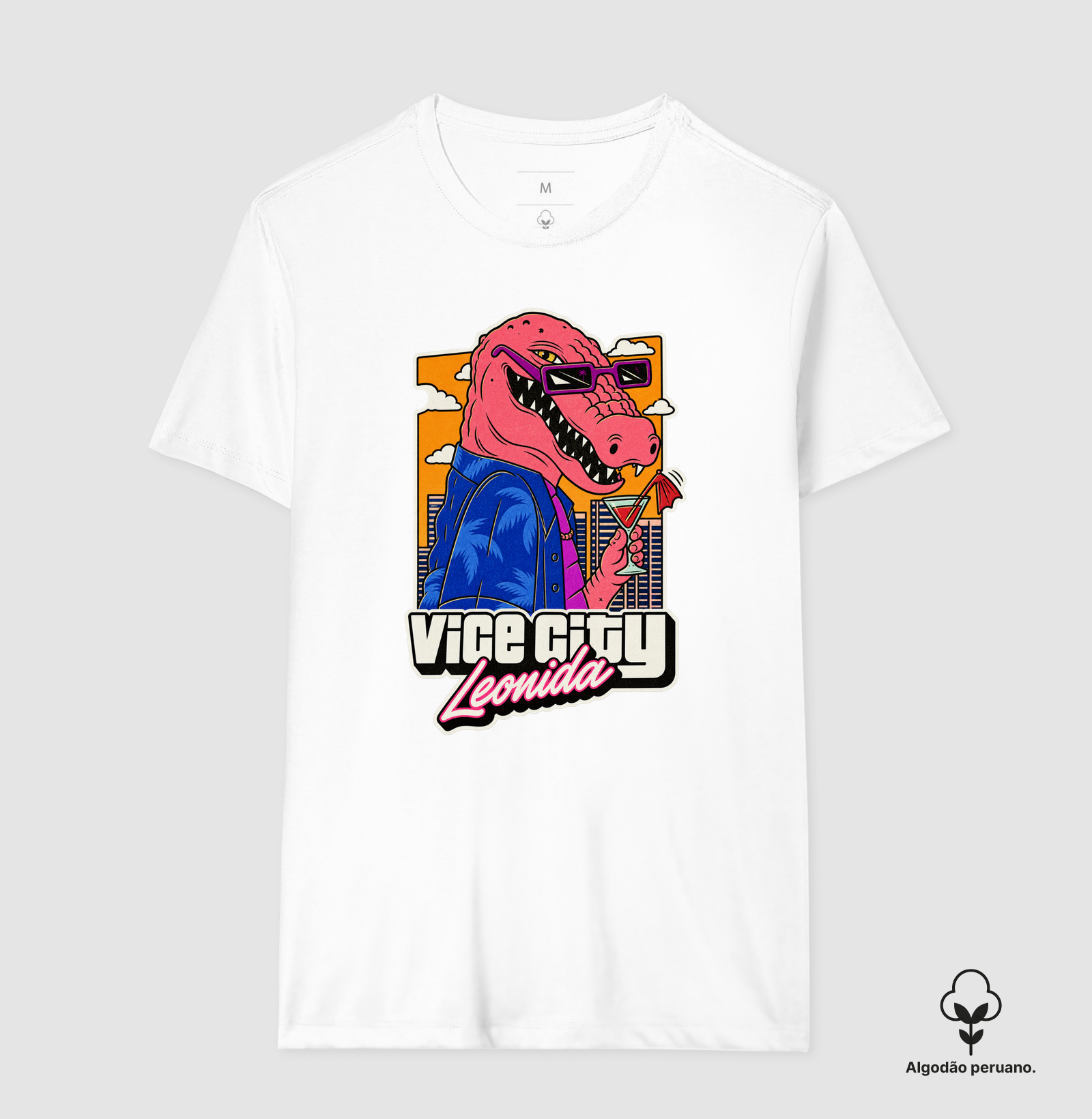 Camiseta Algodão Peruano Jason (GTA VI / Vice City / Leonida) - Jacare Drink - Imagem 9