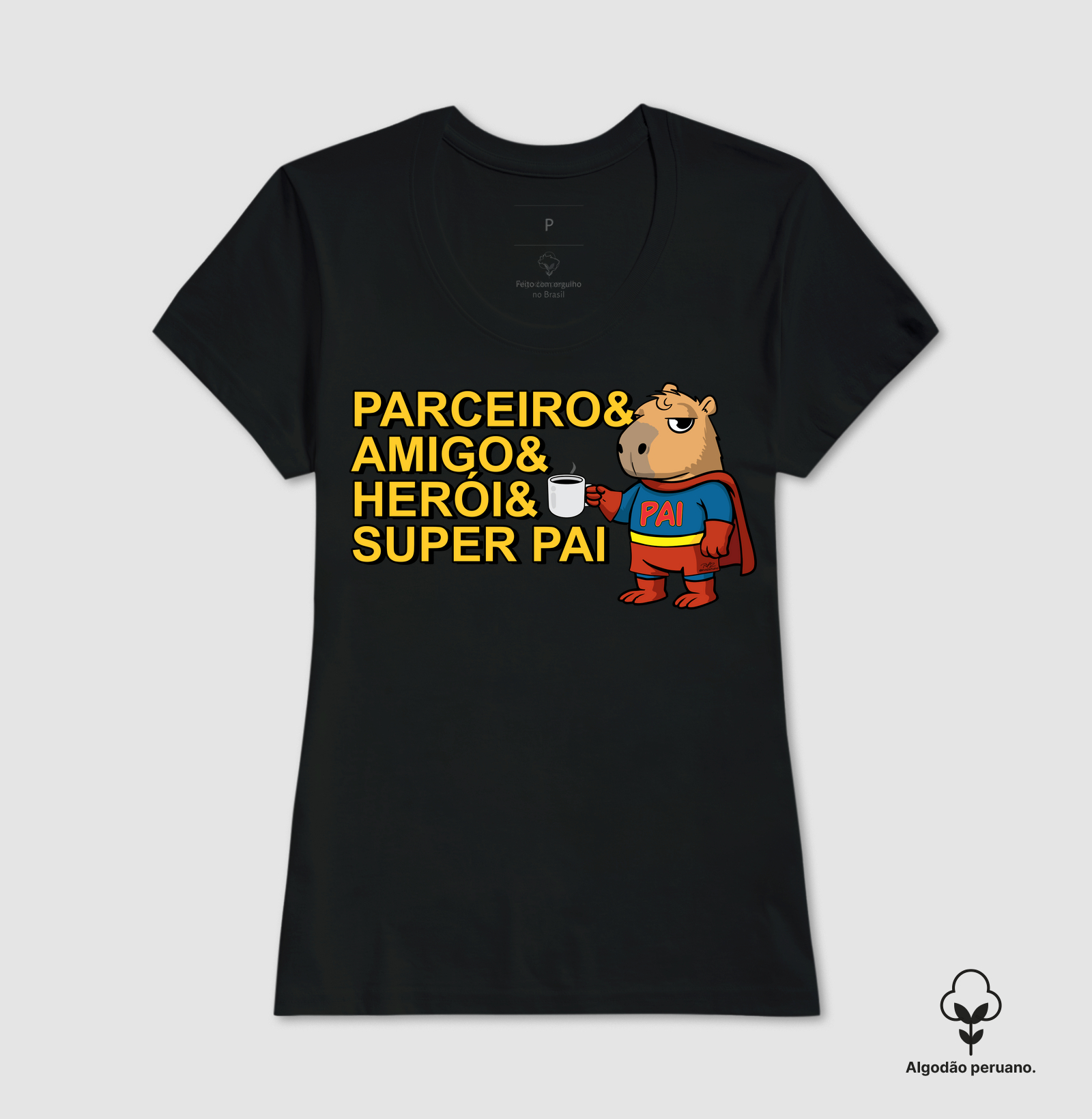 Camiseta Capivara Pai Super - Imagem 3