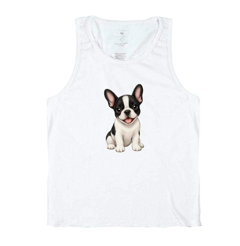 Bulldog (Buldogue) Francês Preto e Branco - Desenho Animado - Imagem 2