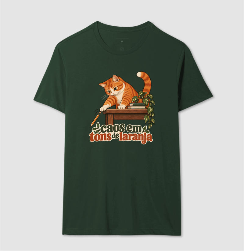 Camiseta Gato Laranja "caos em tons de laranja" | Pelo & Pano - Imagem 12