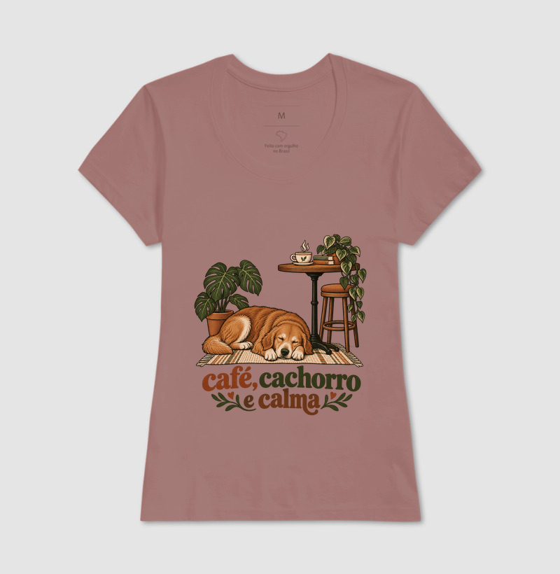 Camiseta Cachorro Café "café, cachorro e calma" | Pelo & Pano - Imagem 17