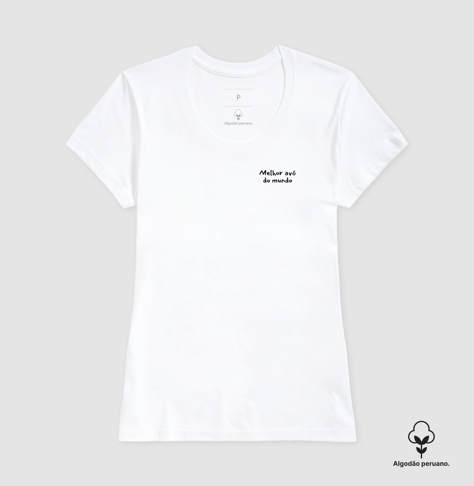 Melhor avó do mundo (minimalista) (algodão peruano)