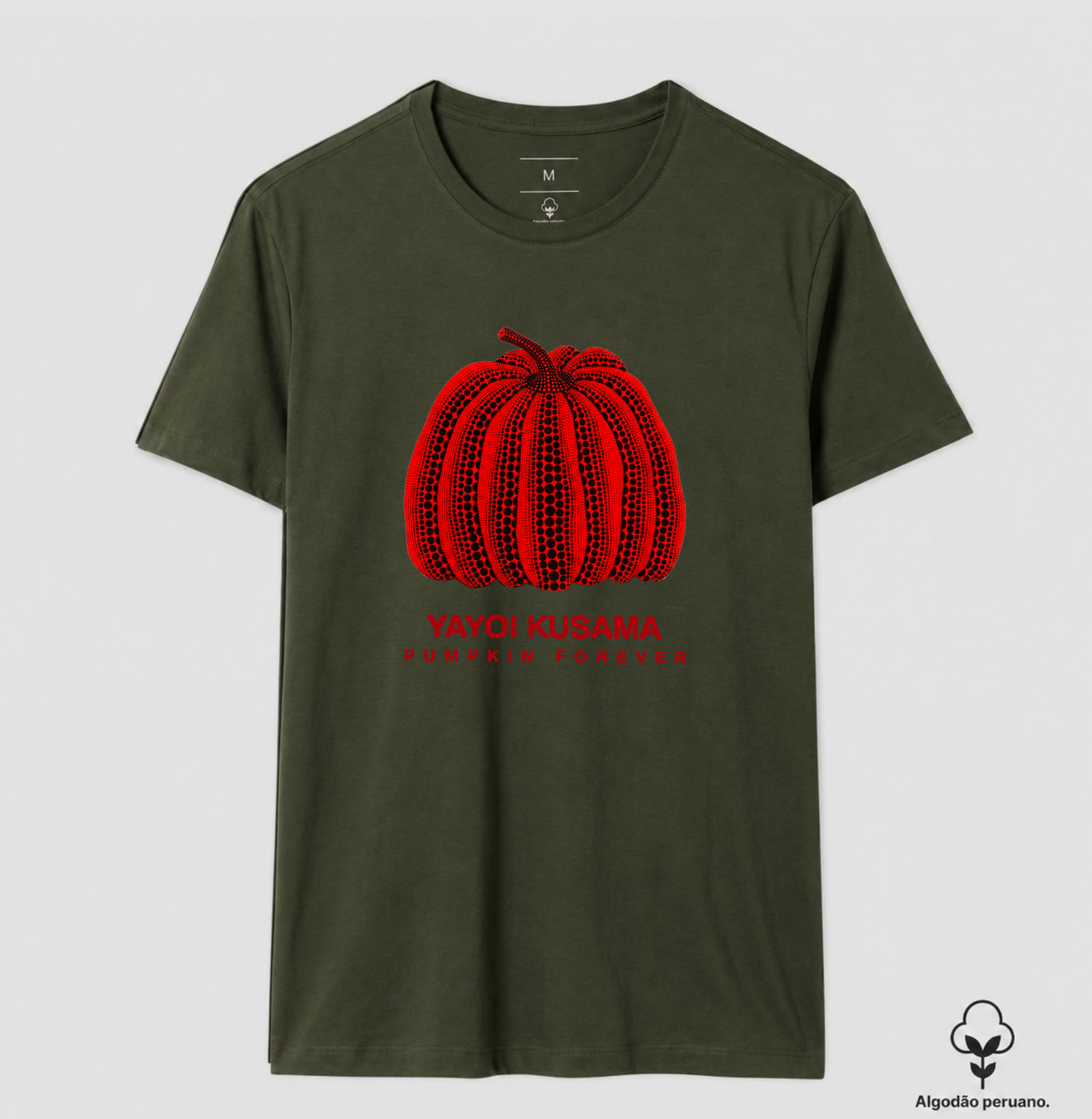 Camiseta Yayoi Kusama Pumpkin Algodão Peruano Tanguis - Imagem 2