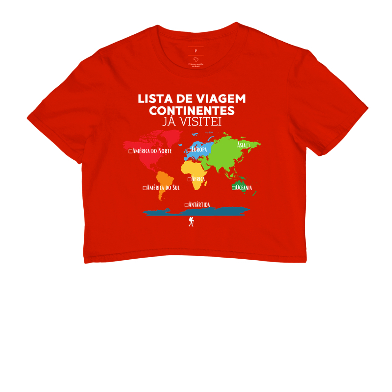 Camiseta Lista de Viagem Continentes Ja Visitei | Mapa Mundi Auto Personalizavel | Colecao Personalizaveis - Imagem 7