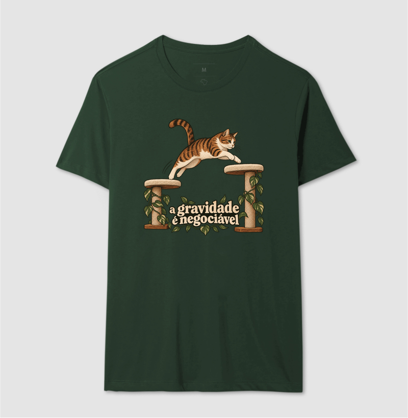 Camiseta Gato Salto "a gravidade é negociável" | Pelo & Pano - Imagem 12