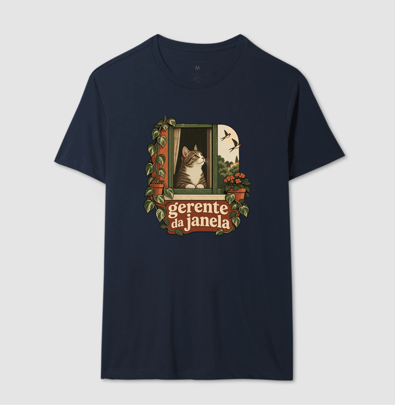 Camiseta Gato Janela "gerente da janela" | Pelo & Pano - Imagem 6