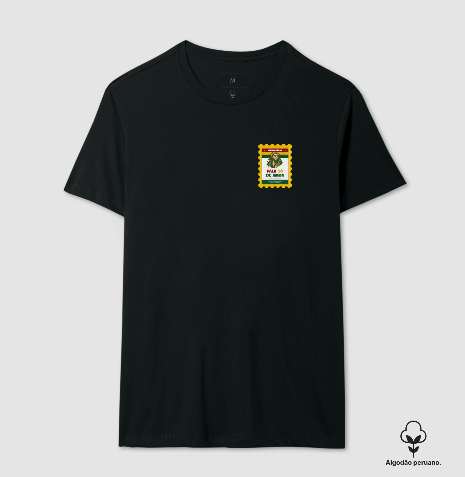 Camiseta Selo Fala só de amor. Coleção Reggae.  Masculino e feminino. Algodão Peruano. - Imagem 8
