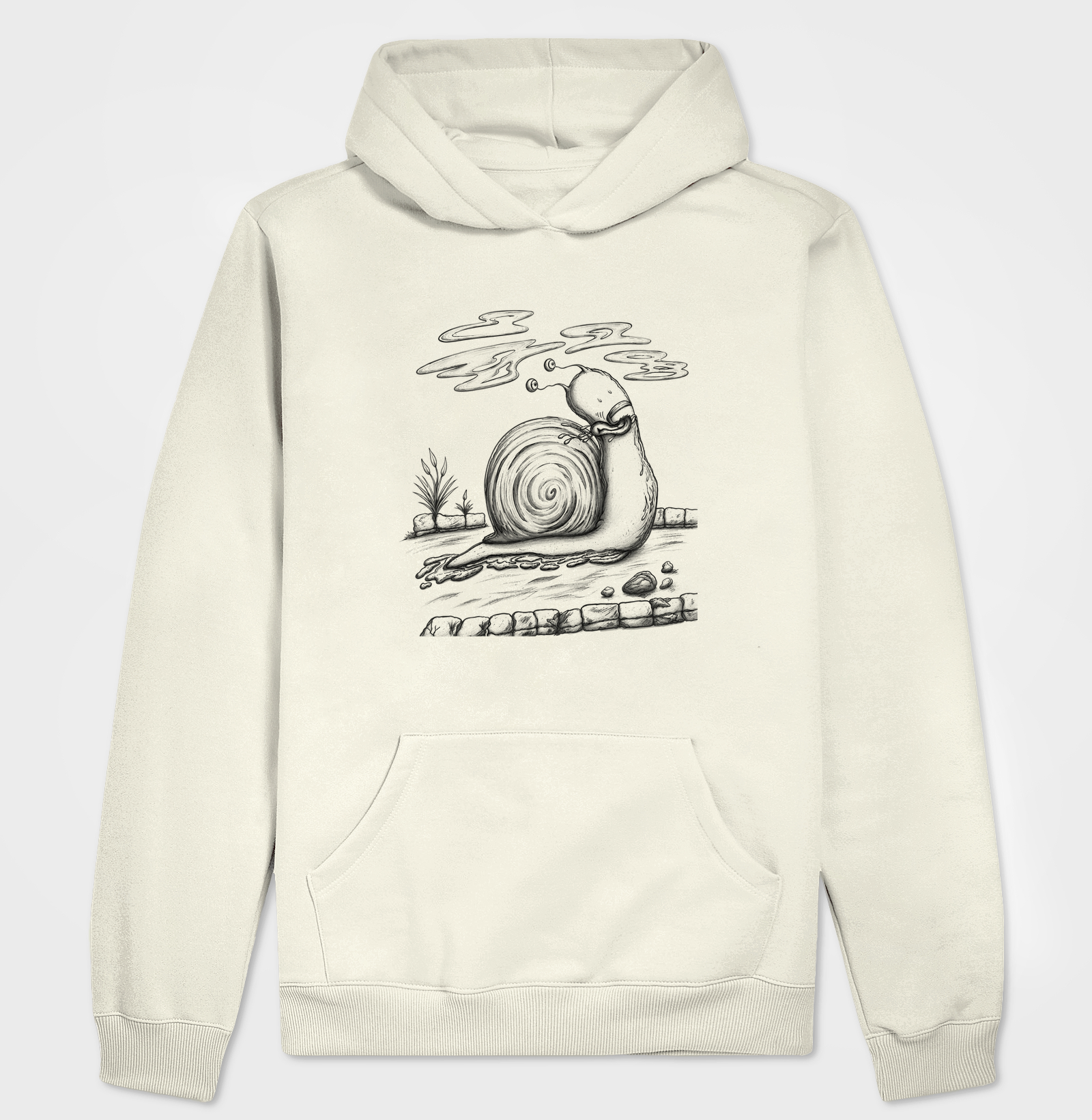 Hoodie Moletom Caracol Preta e Branco - Imagem 6