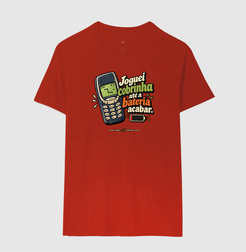 JOGUEI COBRINHA ATÉ A BATERIA ACABAR - Modo capivara - Camiseta - Imagem 12