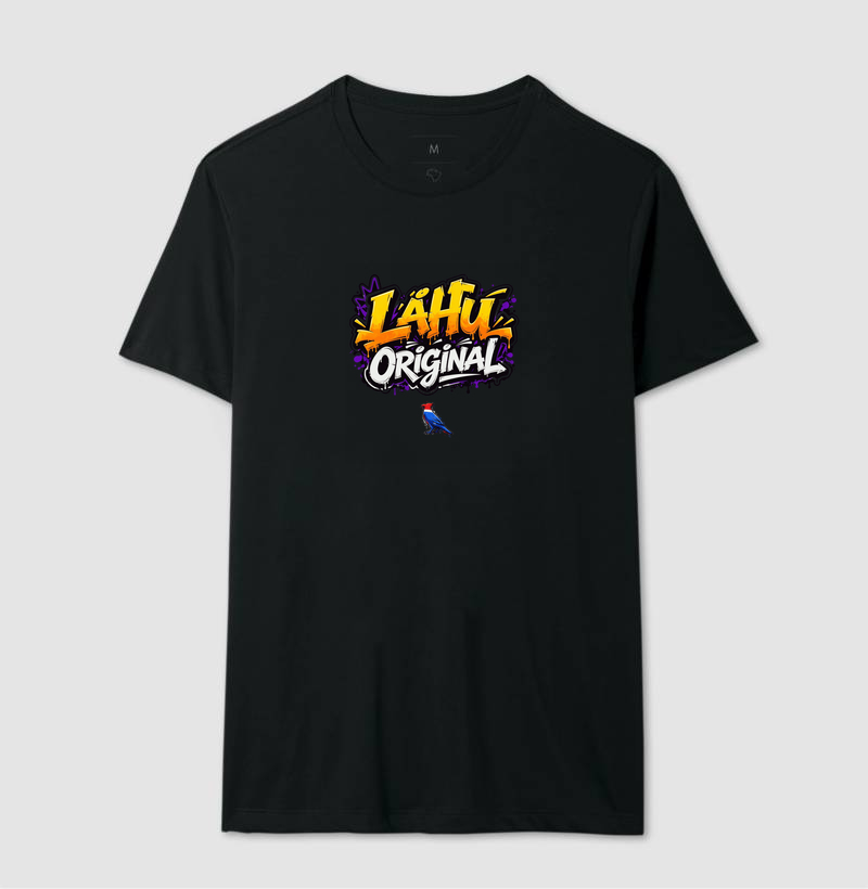 O grafite LÄHU Original brilha em tons vibrantes de laranja e roxo, traduzindo energia e movimento. Mistura perfeita entre arte de rua e moda contemporânea, feita para quem vive o estilo com propósito. - Imagem 2