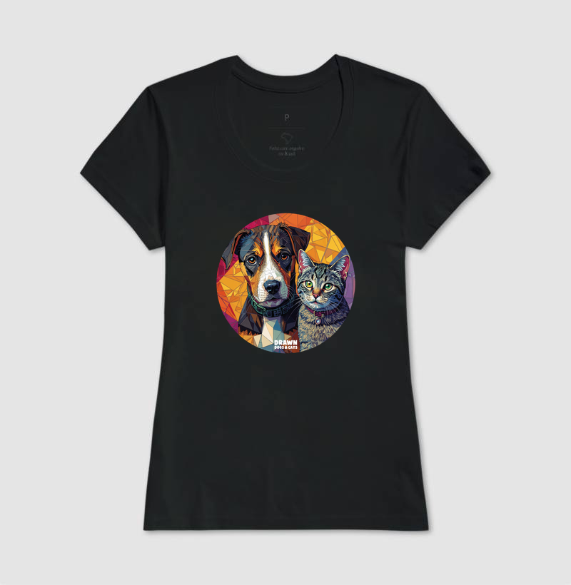 Cachorro e gato mosaico em círculo - Imagem 4