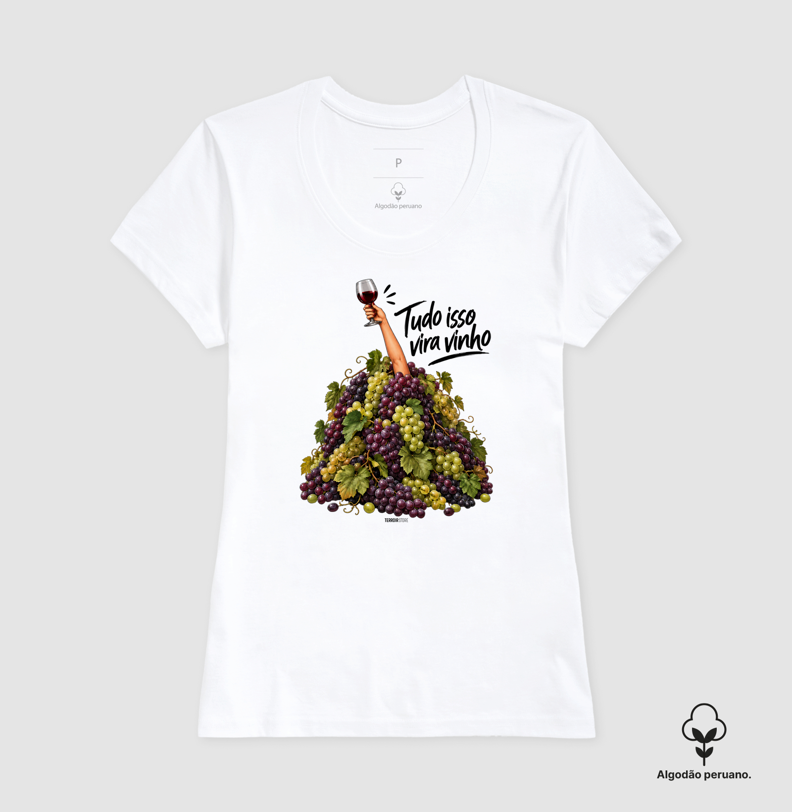 Camiseta “Tudo Isso Vira Vinho” – Humor & Lifestyle - Imagem 6