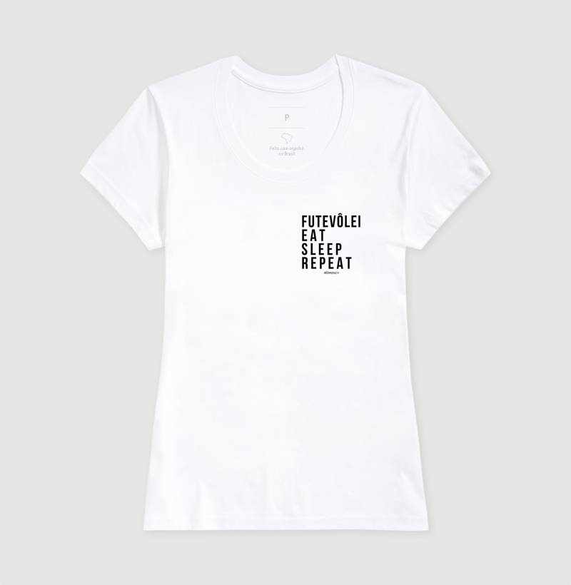 Camiseta Futevôlei. Eat. Sleep. Repeat. - Imagem 5