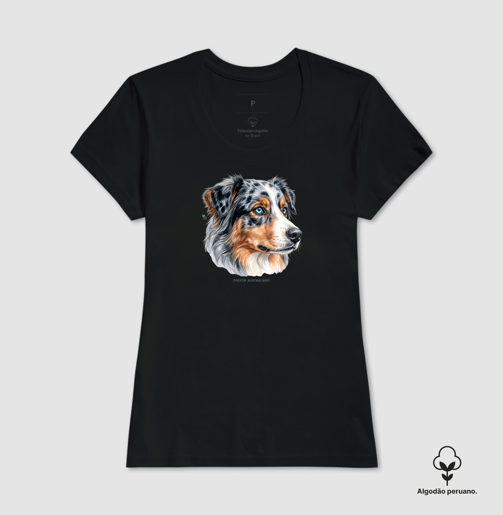 Cães - Pastor Australiano (Blue Merle) - Algodão Peruano - Imagem 6