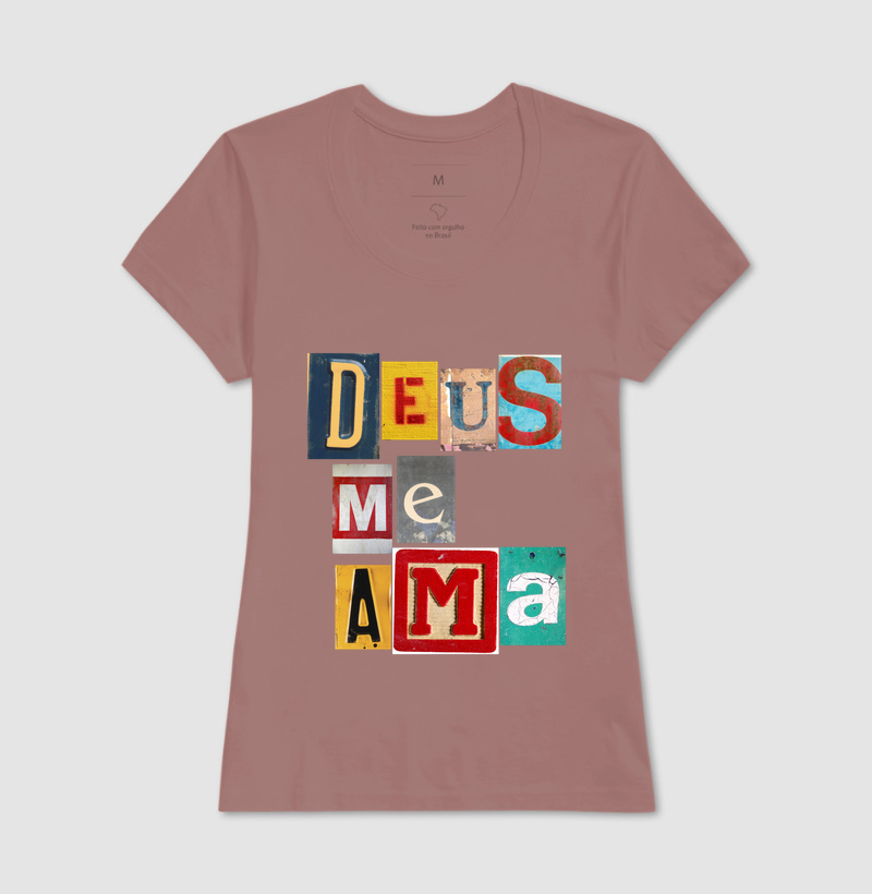 Camiseta Cristã Deus Me Ama - Imagem 17