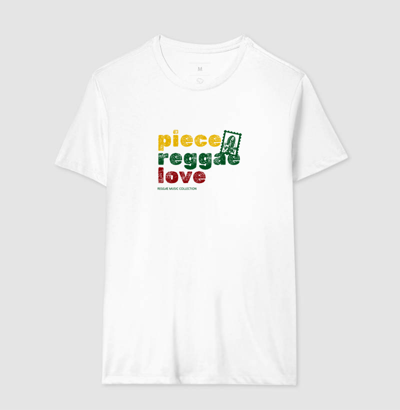 Camiseta Piece. Reggae. Love. Coleção Reggae.  Masculino e feminino. Algodão Premium. - Imagem 5