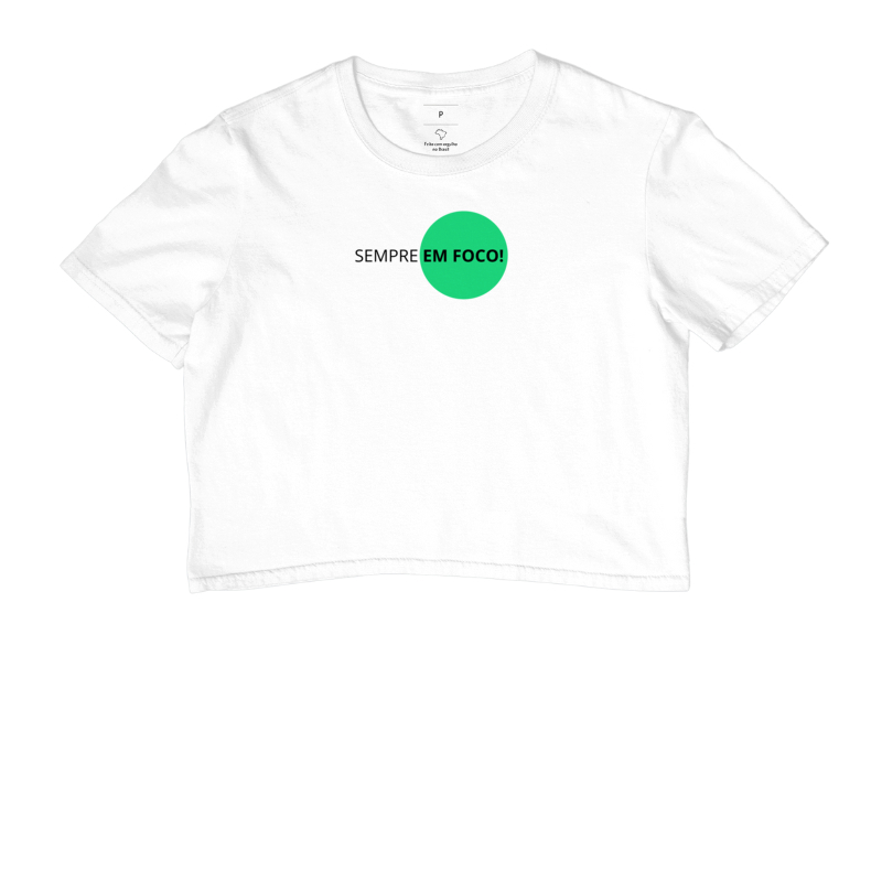 Camiseta feminina cropped, sempre em foco! - Imagem 3
