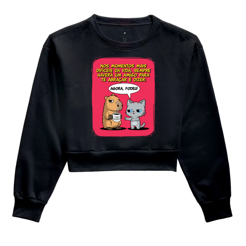 Camiseta Capivara e Gato Amigos - Imagem 2