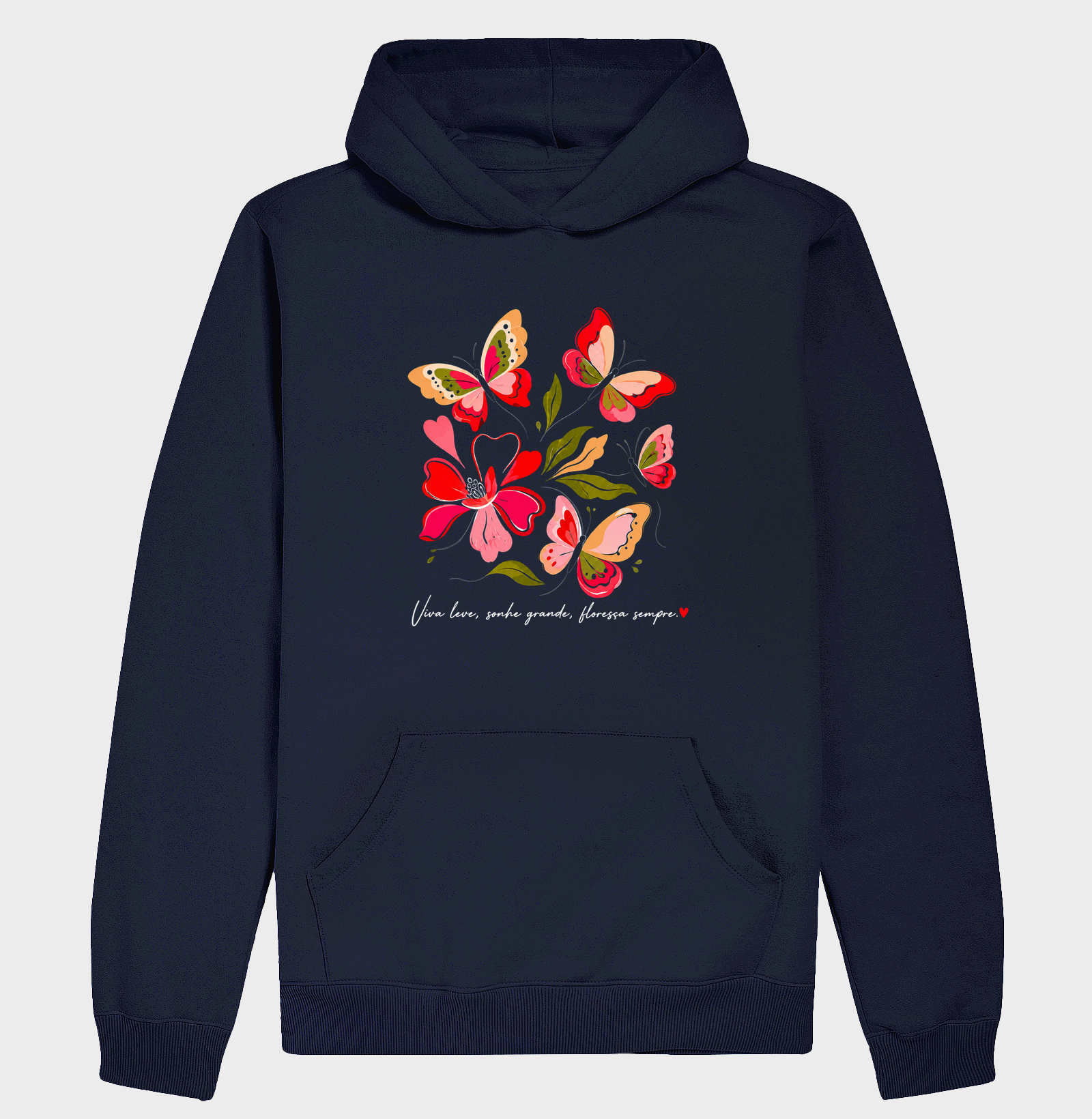 Camiseta Viva leve, Sonhe grande, Floresça sempre. - Imagem 4