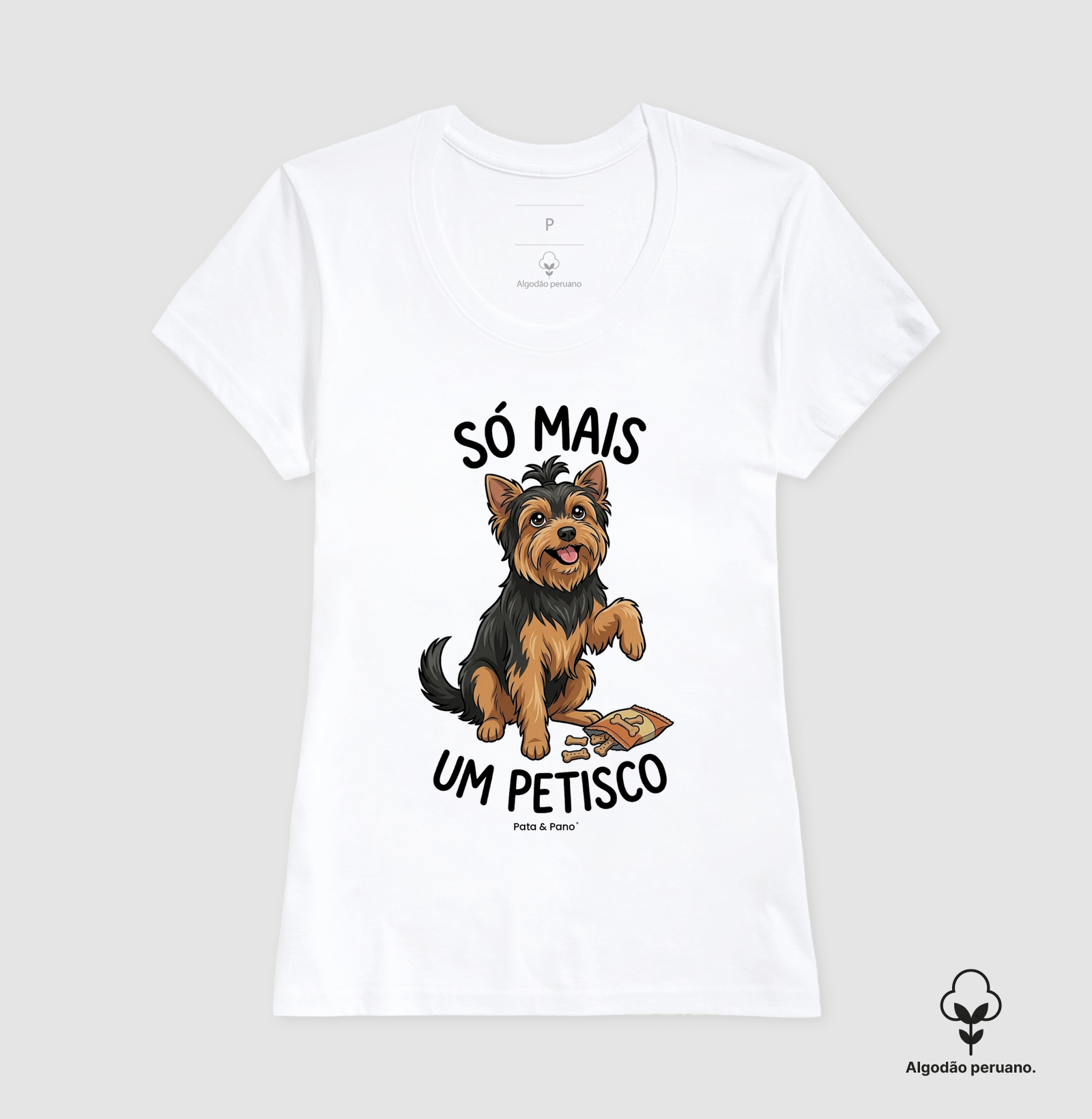 CAMISETA ALGODÃO PERUANO YORKSHIRE PETISCO - Imagem 6