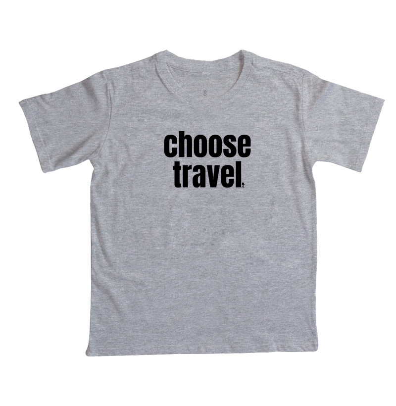 Camiseta Choose Travel | Frase Viagem Bold Minimalista | Colecao Viciados em Viagem - Imagem 3