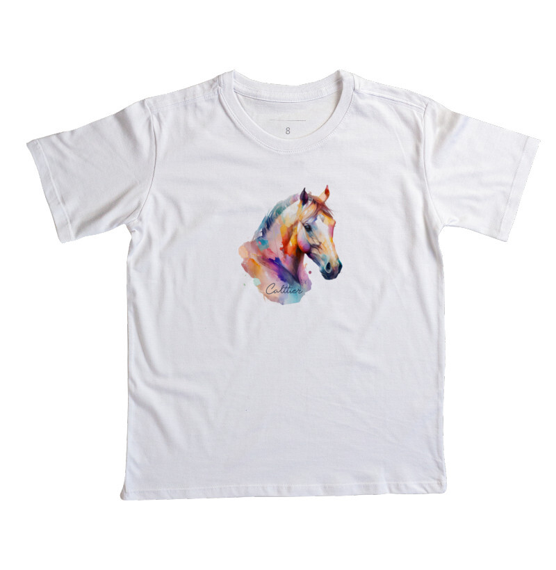 Camiseta Kids Horse Aquarela