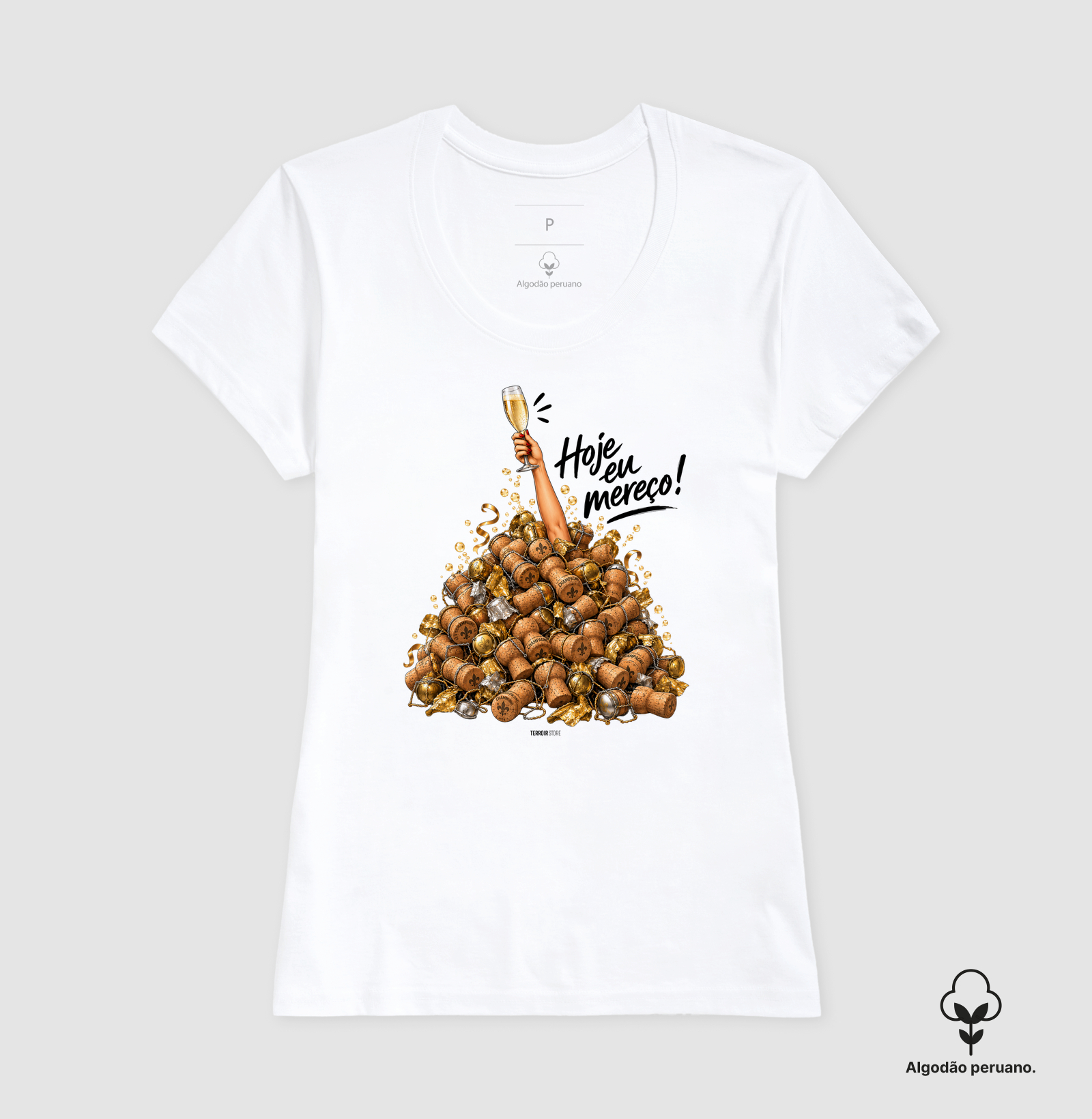 Camiseta “Hoje Eu Mereço” – Champagne Lifestyle - Imagem 6