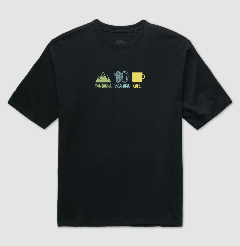 Camiseta Oversized Falésia & Magnésio | Montanha, Escalada & Café - Imagem 2