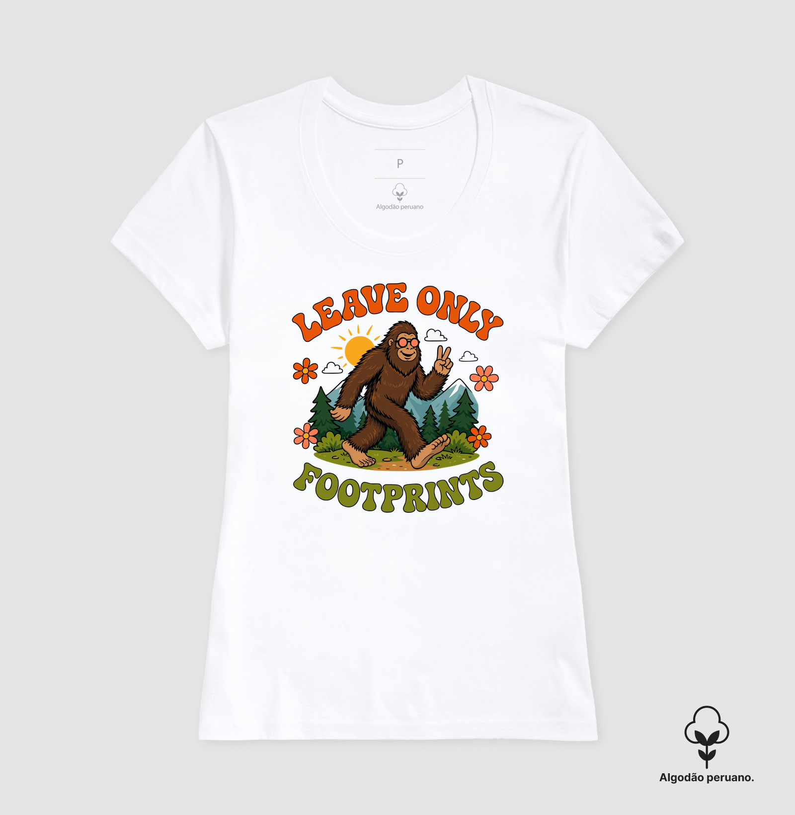 Footprints: Branca | Algodão Peruano - Imagem 3