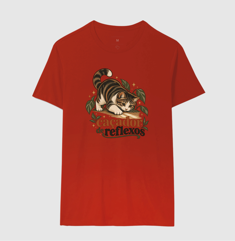 Camiseta Gato Brincando "caçador de reflexos" | Pelo & Pano - Imagem 10