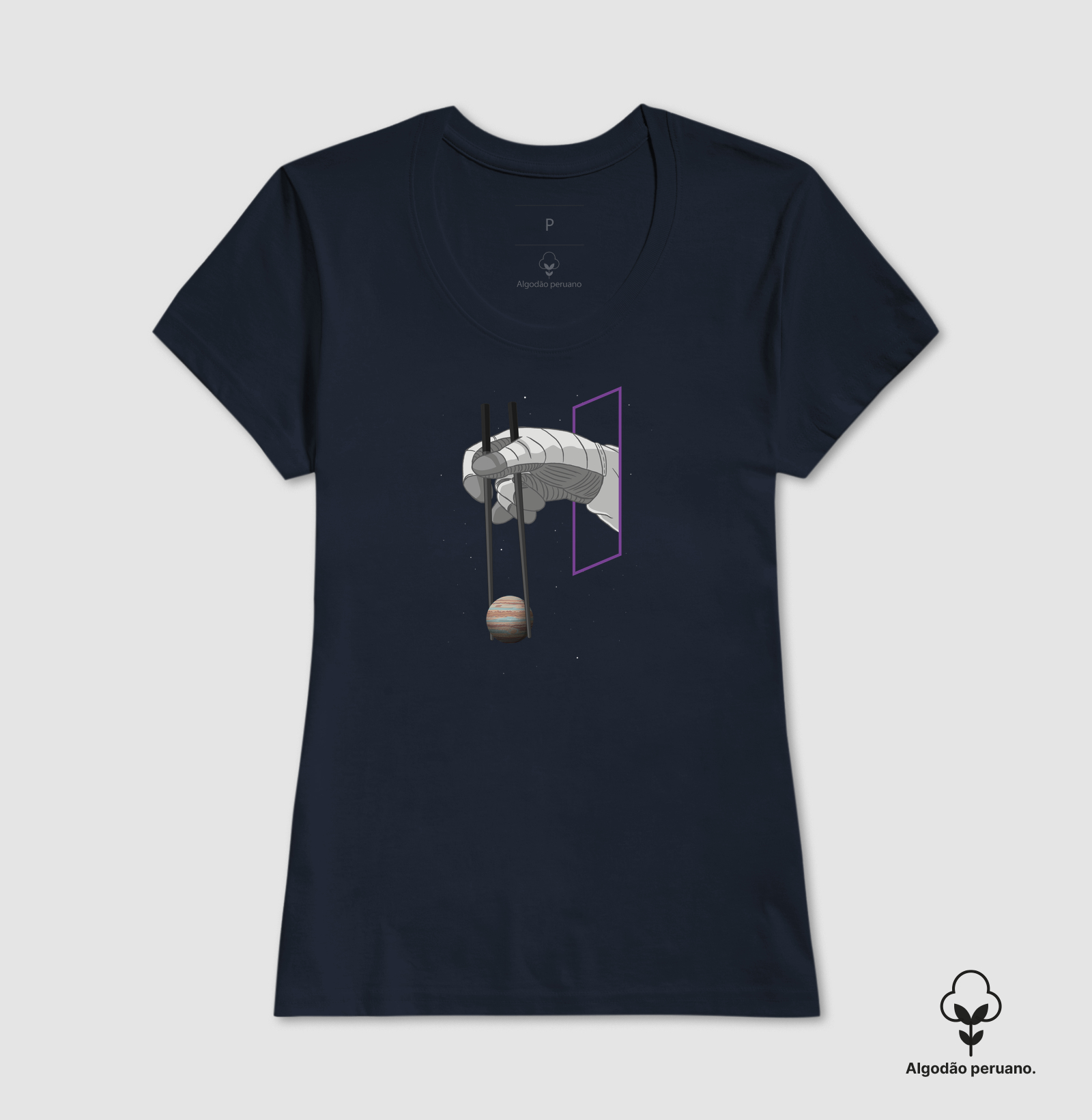 Camiseta Algodão Peruano Fome de Universo - Imagem 5