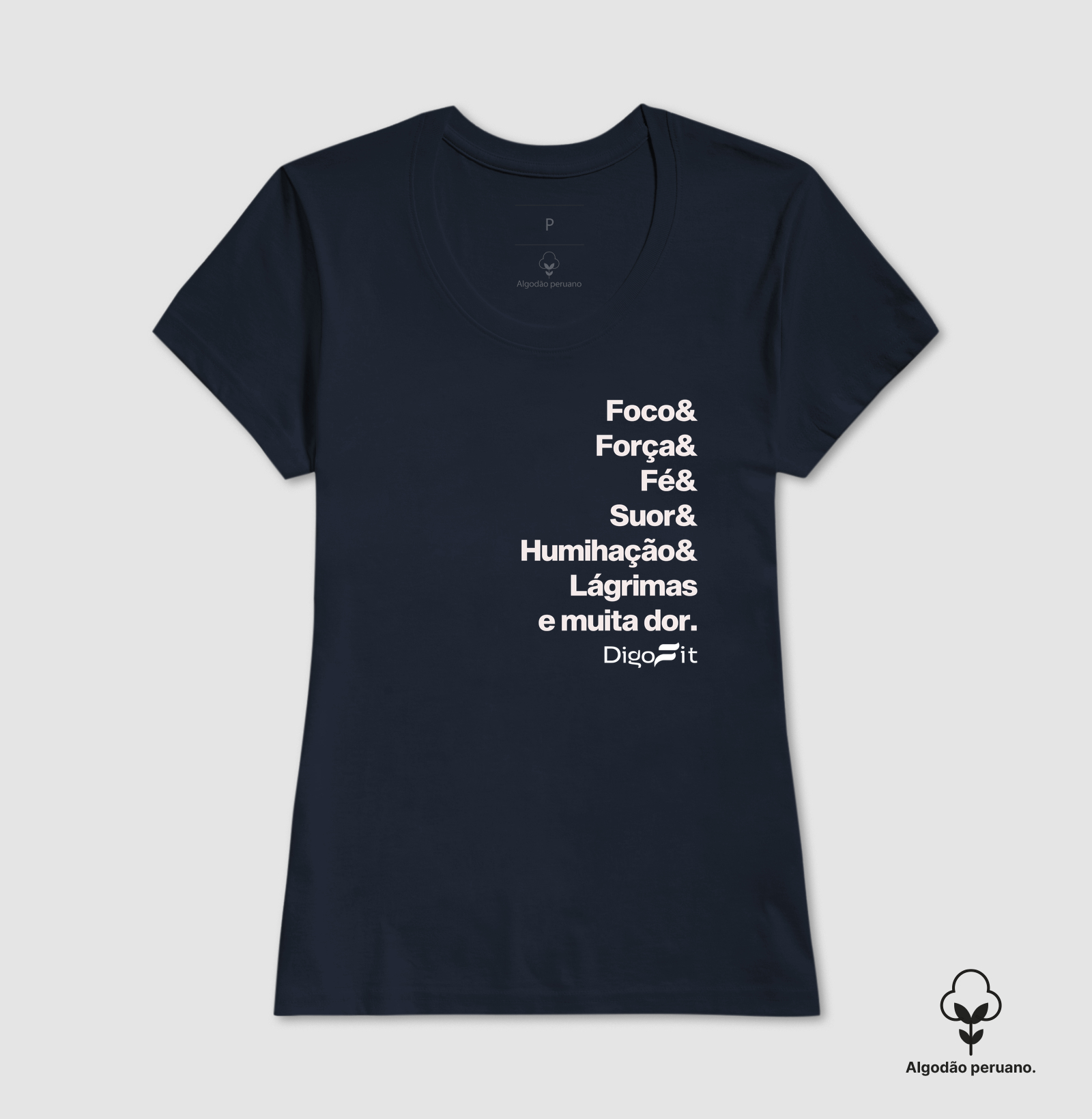 CAMISETA ALGODÃO PERUANO ACADEMIA FOCO E MUITA DOR - Imagem 5
