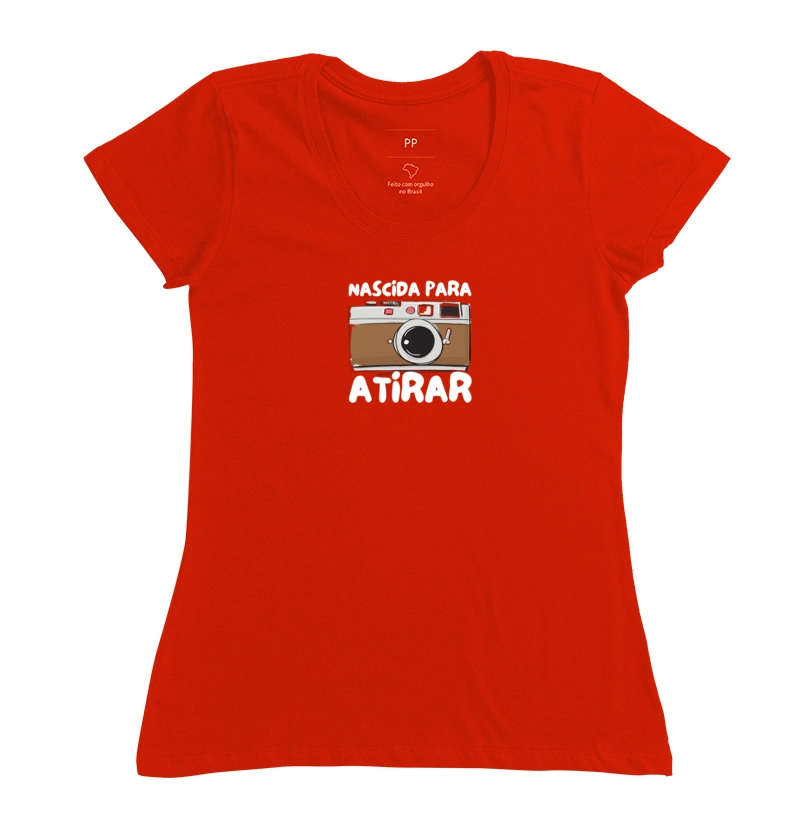 Camiseta feminina nascida para atirar - Imagem 6