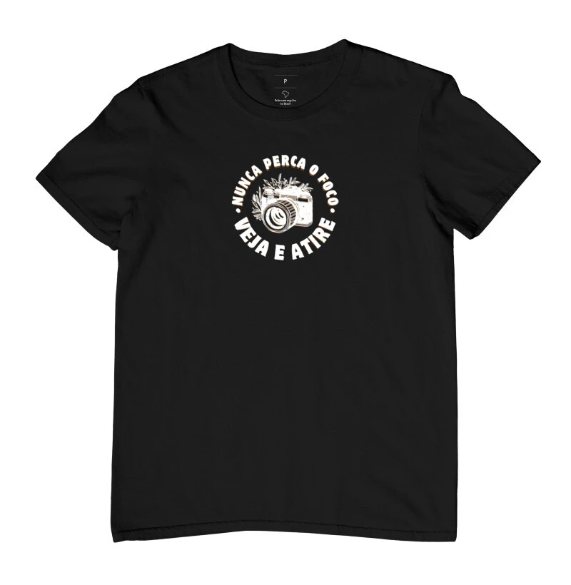 Camiseta nunca perca o foco veja e atire - Imagem 2