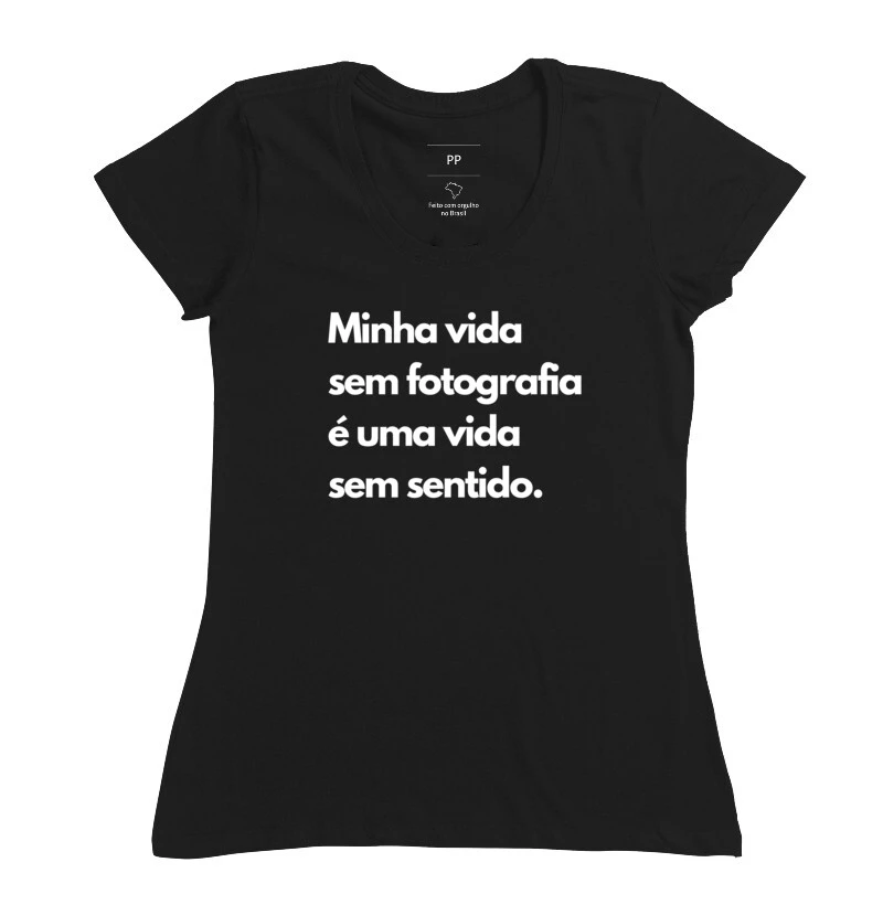 Camiseta minha vida sem fotografia - Imagem 3