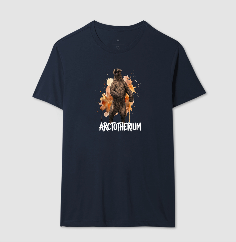  Camiseta Urso Arctotherium Ataque Algodão Premium Dinoloco  - Imagem 4