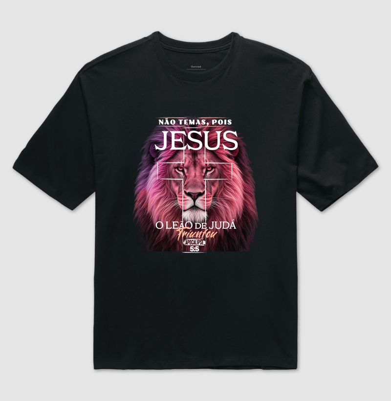 O Leão de Judá — Camiseta Oversized - Imagem 4